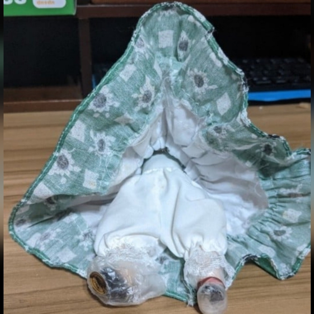 Porcelain Doll in Green Dress - Picture 3 of 6